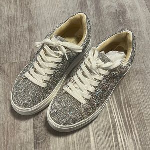 Betsey Johnson Rhinestone Sneakers